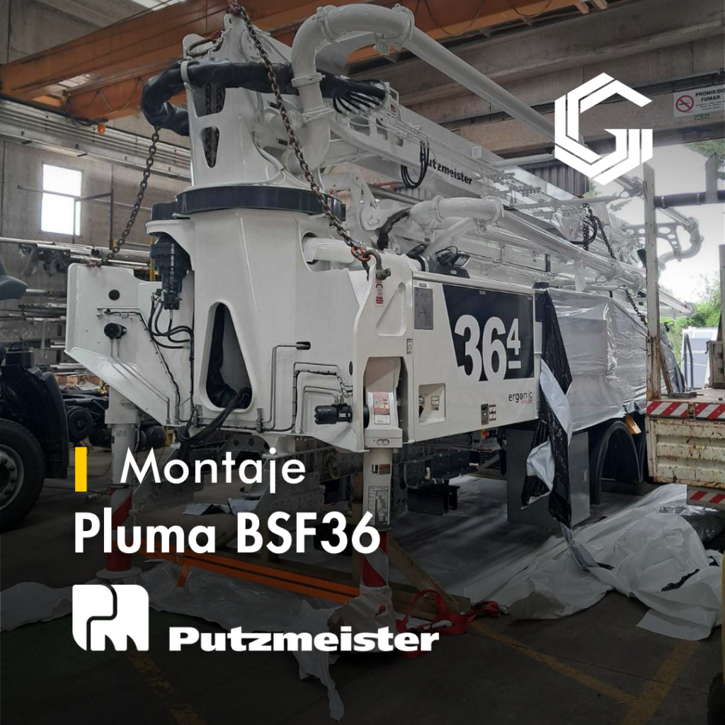 Montaje de la Pluma BSF36 de Putzmeister