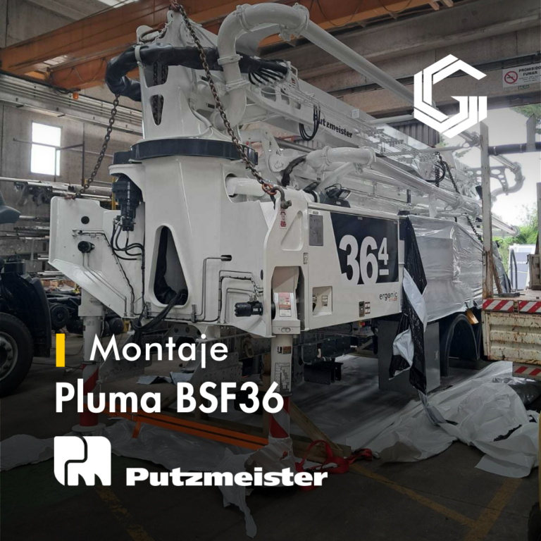 Montaje de la Pluma BSF36 de Putzmeister